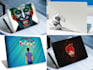 do laptop and mobile phone cover designs, stickers