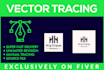 trace, convert, vectorize, recreate logo or vector tracing