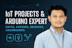 develop iot project with arduino, rpi, esp32 and fullstack website