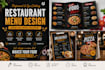 design modern restaurant food menu for your business