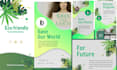 design eco friendly  green environment natural flyer and poster