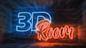 make 3d custom neon light intro text or logo animation