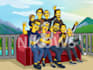 illustrate you into simpsons character cartoon