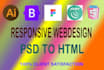 convert PSD pages into a responsive HTML5 and css3