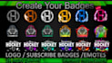 design twitch emotes twitch badges  twitch sub badges
