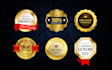 design award logo, seal, stamp, web badge