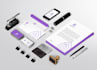 do a modern minimal symbolic initial logo and brand identity