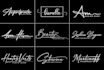 clean signature handwriting scripted cursive autograph logo