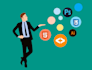 be your front end web developer, html, css, js,bootstrap and react