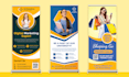 do roll up banner design and pull up,stand, retractable banner ads