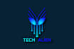 design a modern tech, startup, security, and crypto technology logo
