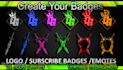 draw twitch emotes, twitch badges, twitch sub badges