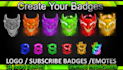make 6 twitch sub badge for twitch subscribers