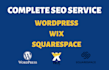 do on page SEO and onpage optimization of squarespace, wordpress and wix website