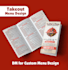 create a modern take out food menu design