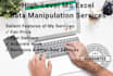 do high level data manipulation in ms excel
