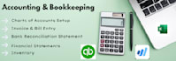 do bookkeeping in quickbok, wave and excel