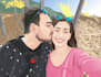 draw valentine couple or etc to vector illustration