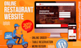 design a restaurant website with online food ordering system