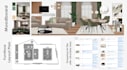 do interior design mood board with ideas and shopping list