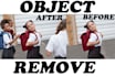 add or remove object, people and background from a photo