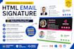 design clickable HTML email signature for gmail and outlook
