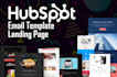 design hubspot email template and landing page