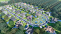 render animate masterplan, 3d site urban plan subdivision, residential community