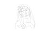 draw minimalist one line art portrait