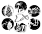 create woodblock and scratchboard style illustrations