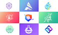 do creative high tech, crypto security and technology logo