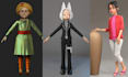 sculpt 3d cute cartoon model, 3d character and action figure