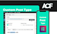 custom post type using elementor pro and advanced custom fields