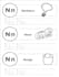 give alphabet exercise with cartoon illustration