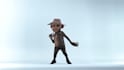 create a dance animation logo featuring this chimp