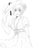 draw you character in black white anime style