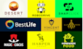 design flat unique minimal logo in 24hrs
