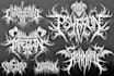 design an atmospheric black metal and dungeon synth logo