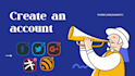 create or signup social account for you