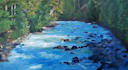 hand paint a watercolor or acrylic landscape