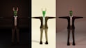model low poly character model of cute animals for game or lottie animations