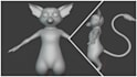 model low poly character model of cute animals for game or lottie animations