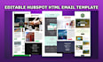 code and design hubspot responsive email template and landing page