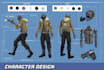 create professional sci fi character design and concept art