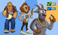design cartoon mascot logo, character design, animal illustration