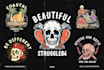 create edgy skull illustration design