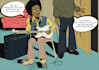 draw custom vintage, pop art, and retro comic illustration