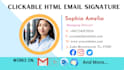 design a clickable HTML email signature