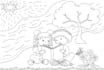 draw beautiful coloring book page for kids
