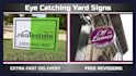 design shop sign yard sign, vinyl banner